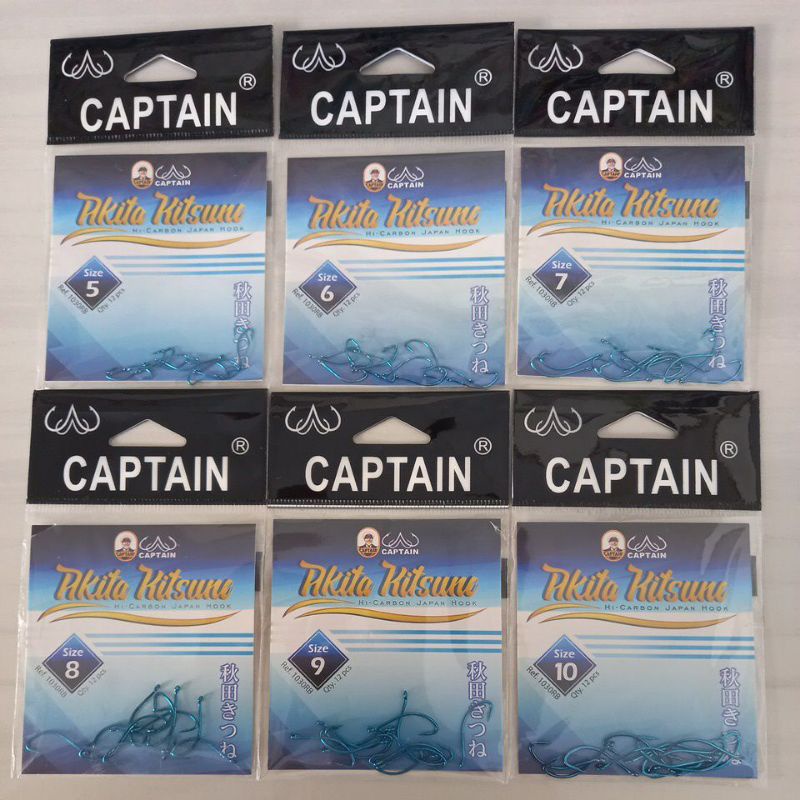 1 Bungkus Kail Pancing Captain Akita Kitsune 1030RB Kail Biru