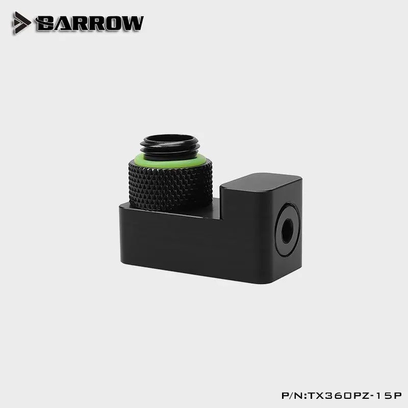 BARROW TX360PZ-15 G1/4 360 Rotation Offset Adapter 15mm Black