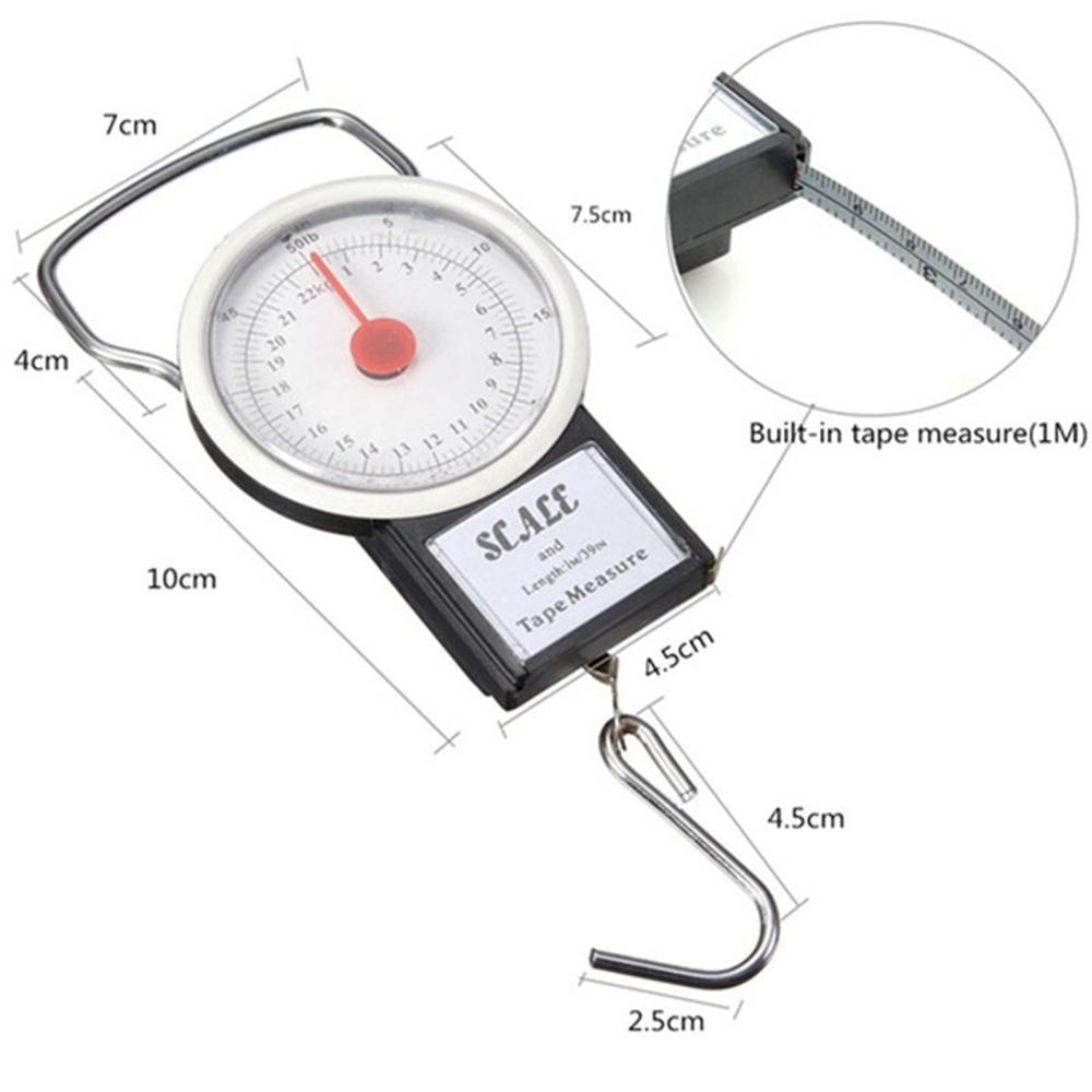 Lanfy Luggage Scale Portable Mini Dial Koper Ukur Bagasi Kait Gantung