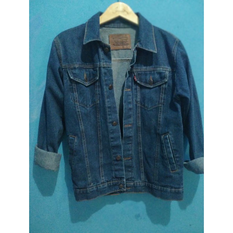 pl jaket jeans tebal