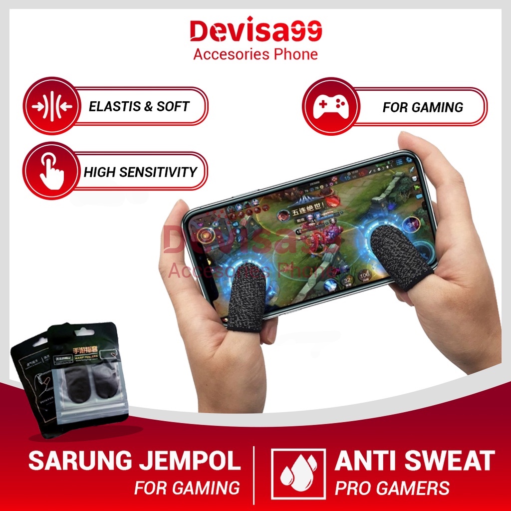 SARUNG JEMPOL JARI GAMING 1 PASANG 2 PCS / ANTI BASAH KERINGAT GAME GAMING GLOVES 1 PAIR 2 PCS / ANTI WET SWEAT GAME devisa99