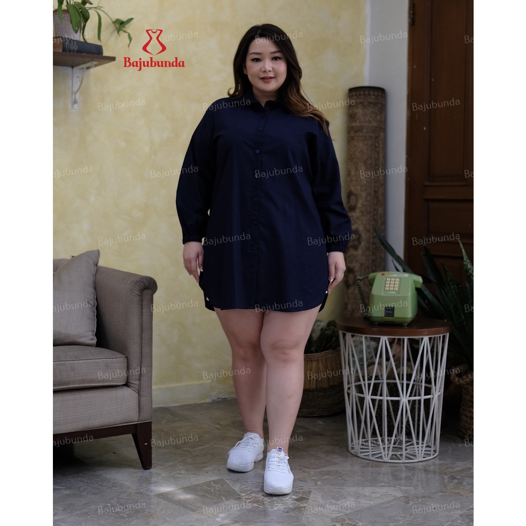 TUNIK JUMBO BIG SIZE POLOS LENGAN PANJANG WANITA WENDY