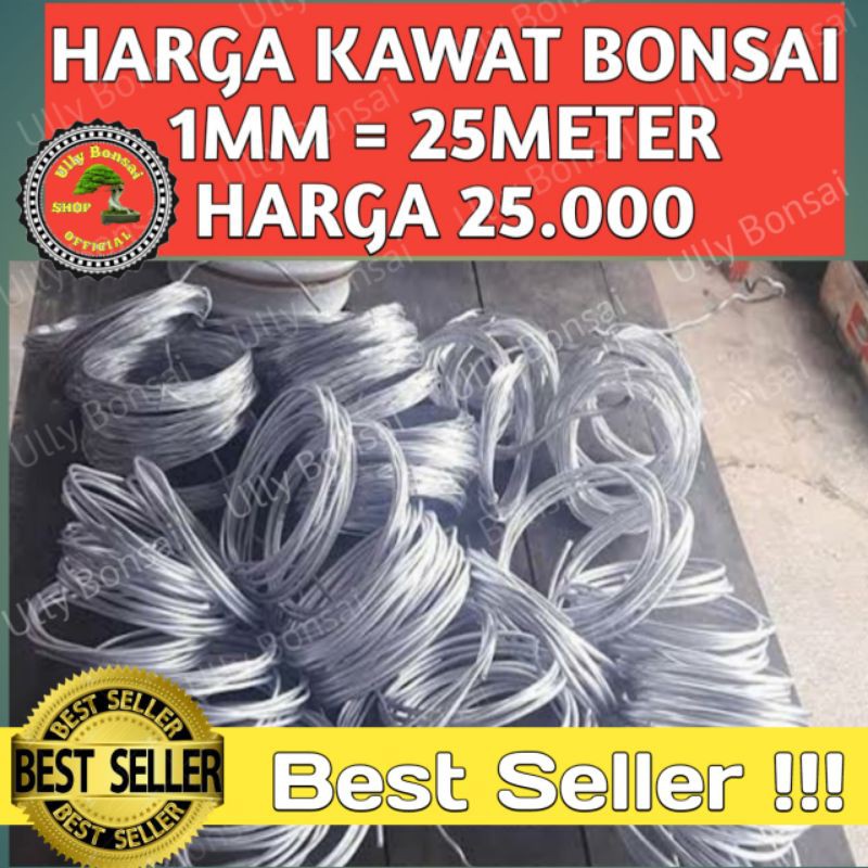 Kawat Bonsai Eceran 1mm Dapet 25 Meter