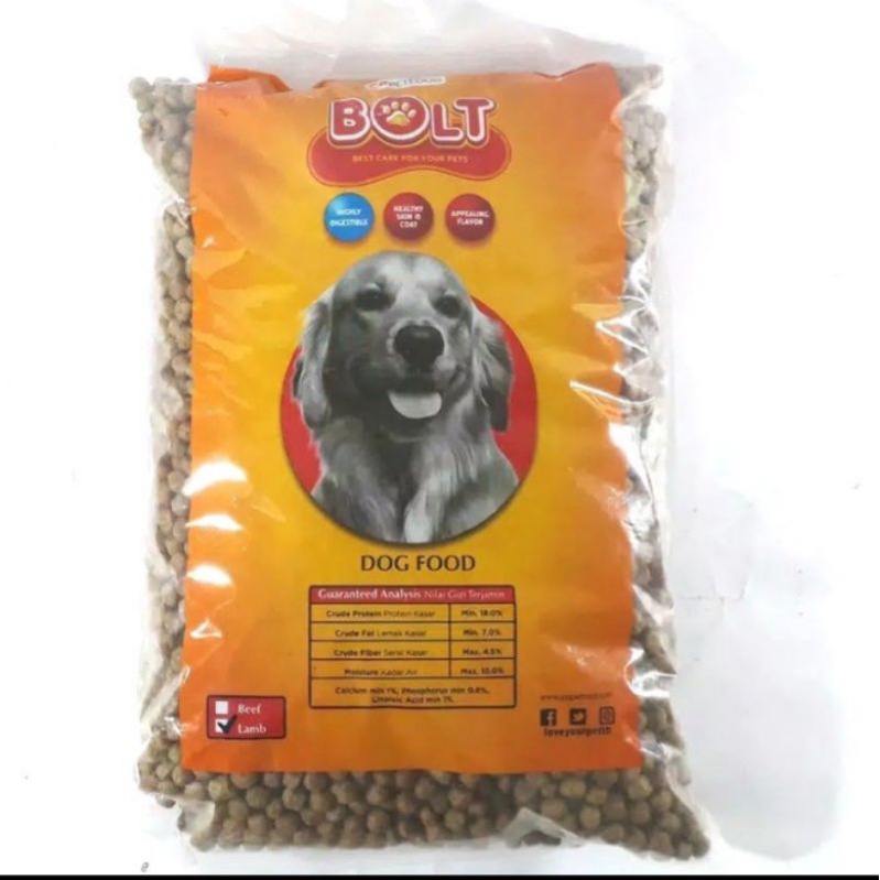 Bolt Dog repack 1kg - Makanan Anjing