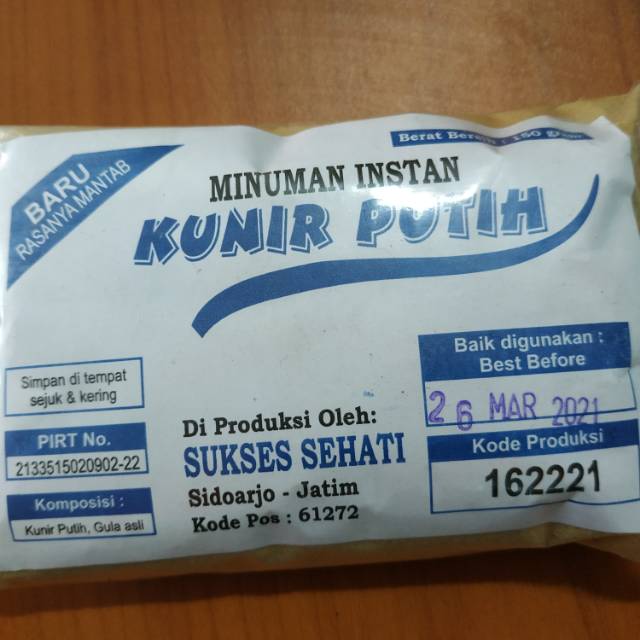 

Kunir Putih Bubuk minuman instan
