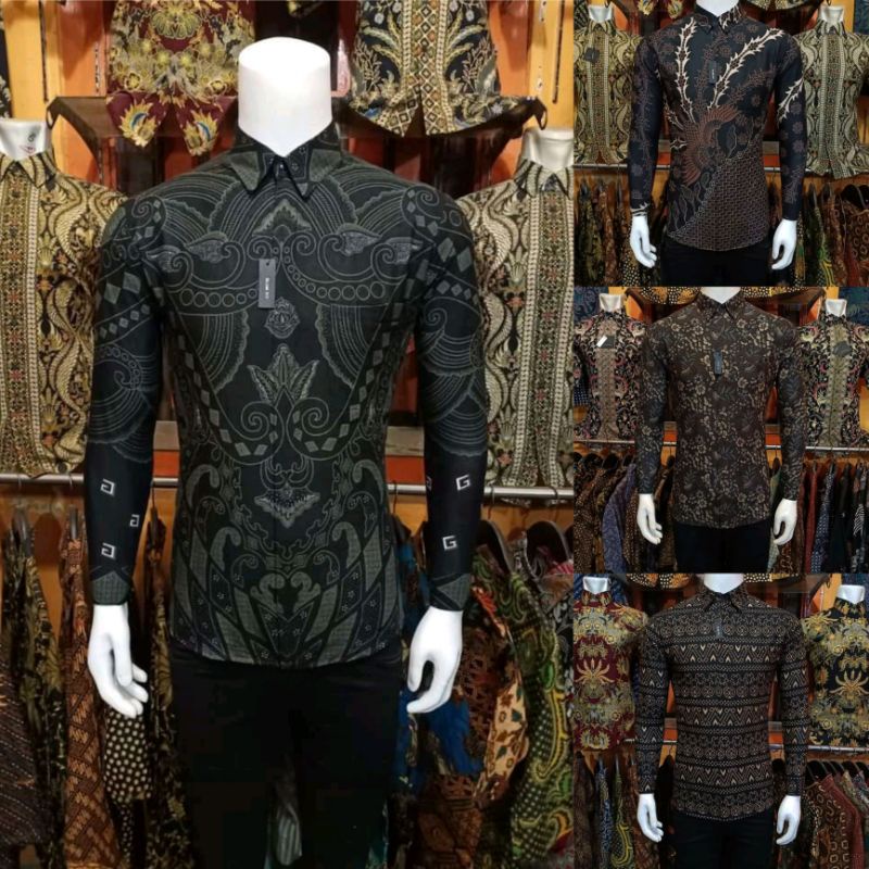 Batik Antasena Pria Lengan Panjang Premium Modern Slimfit Pekalongan Aluna PCW 074