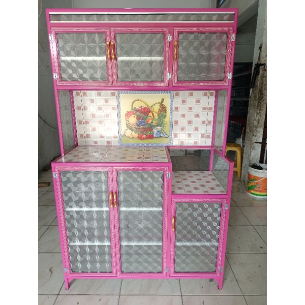 rak piring kaca aluminium