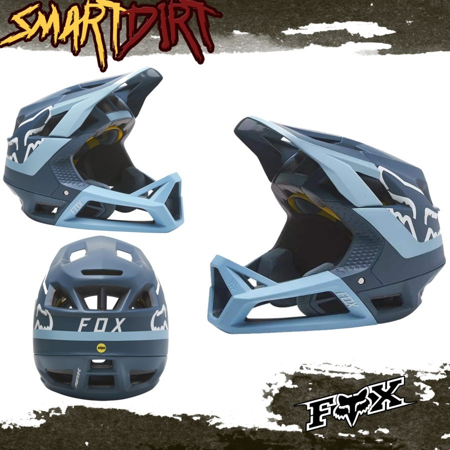 HELM MTB DOWNHILL FOX PROFRAME SLATE BLUE 2023 HELMSEPEDA FOX ORIGINAL