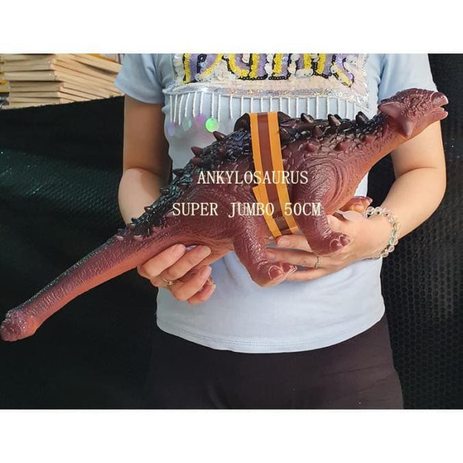 NEW MAINAN DINOSAURUS ANKYLOSAURUS SUPER JUMBO BESAR BONEKA DINO KARET BERKUALITAS