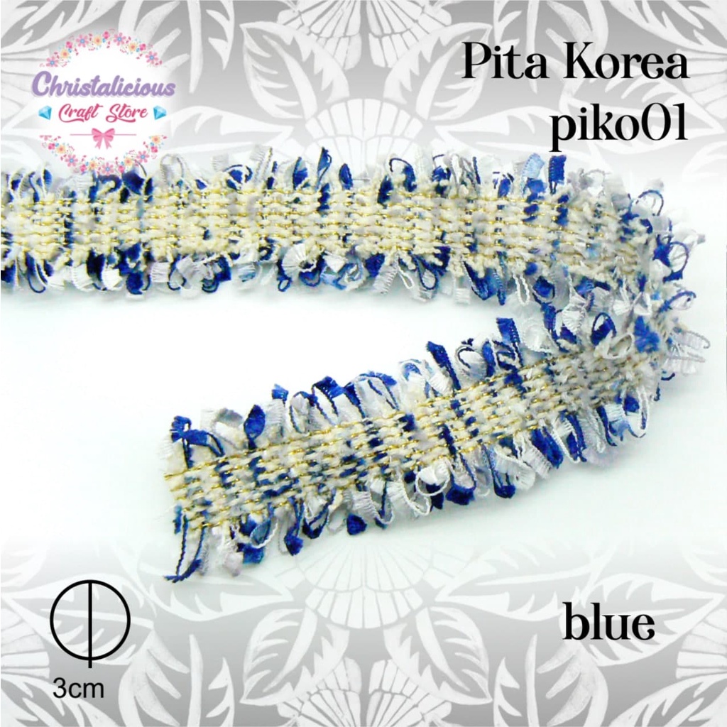 Renda import, Renda Korea, Pita korea, renda unik, renda baju, renda hijab per roll , renda warna hi