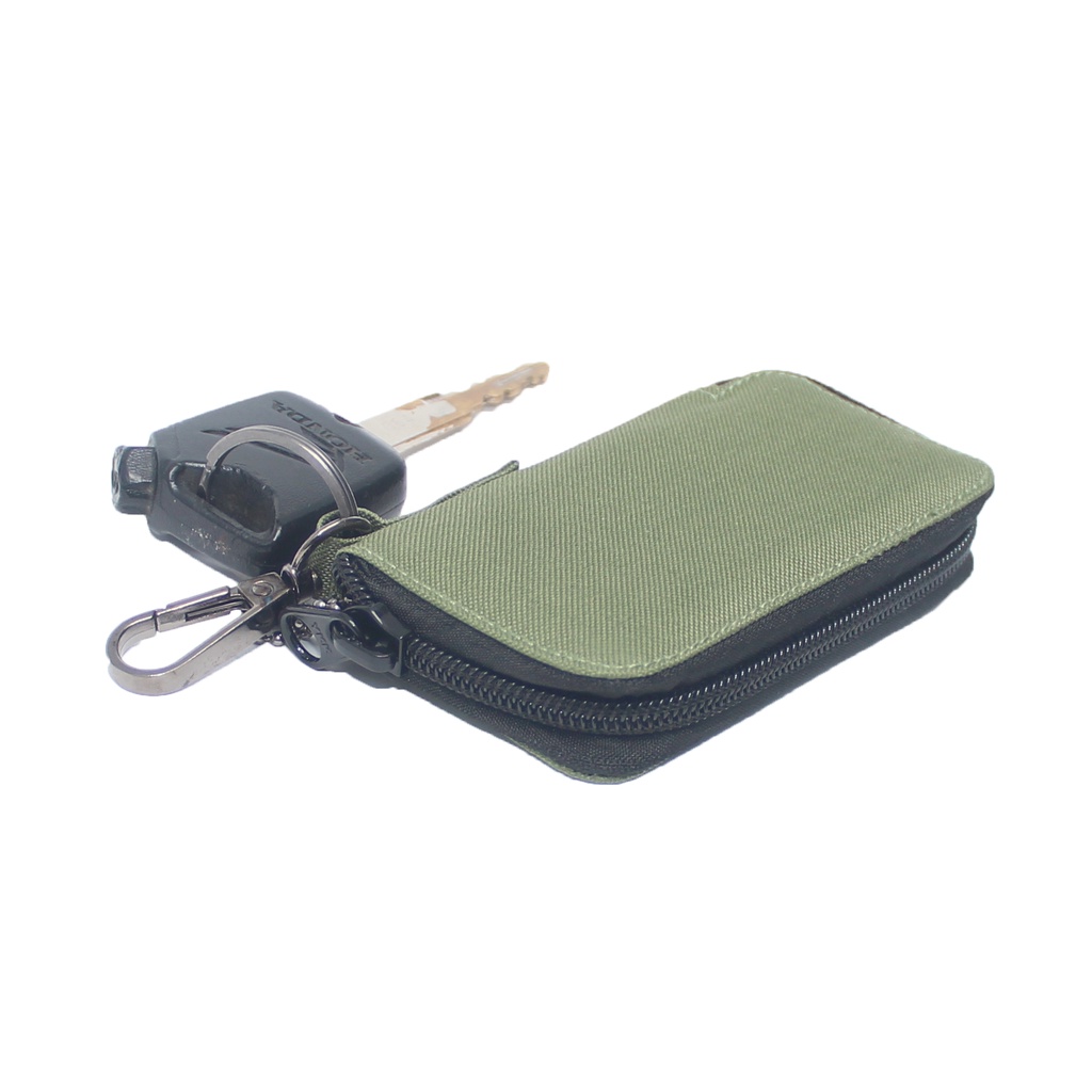 EMDS120 Gantungan Kunci Remote motor mobil keyless Dompet STNK -  HIJAU ARMY