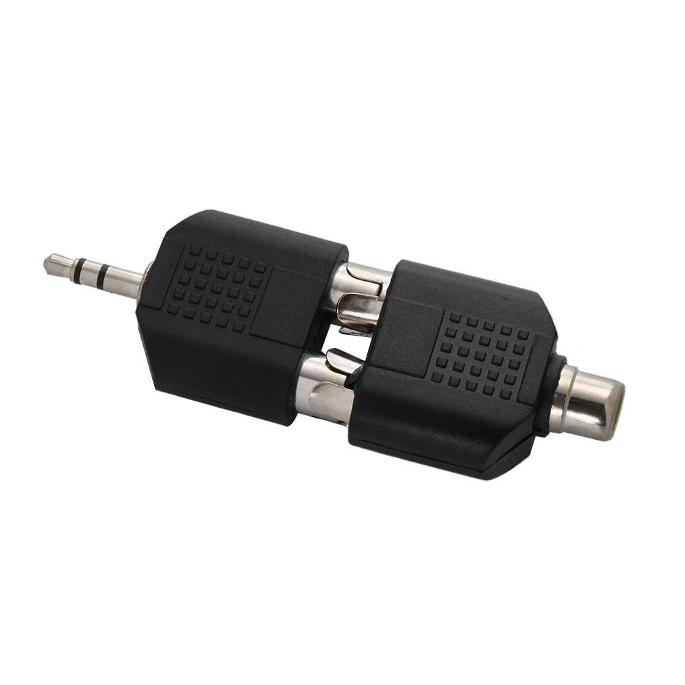 Top 2pcs Adaptor Audio Aksesoris Video Rumah Hitam Y Splitter