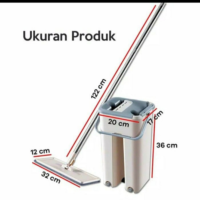 ALAT PEL LANTAI FLAT MOP OTOMATIS ULTRA MOP Pembersih Praktis Pengepel