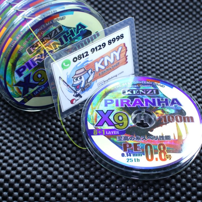 senar benang pancing pe kenzi piranha x9 pe 0.8 kenur mancing 88 joran