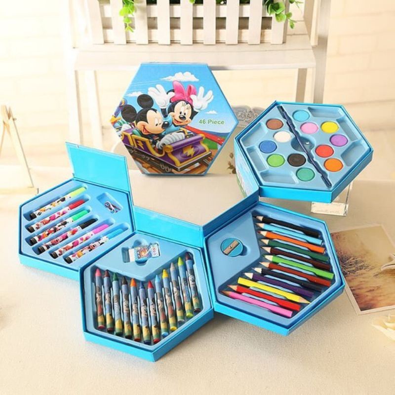 

tyvf MM - Crayon set 46 art set crayon pensil warna crayon warna lengkap crayon pensil serbaguna all