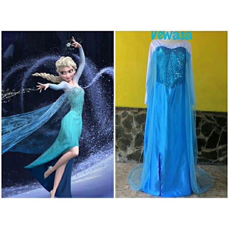 Elsa Frozen Costume  For Women ( Kostum Dewasa )