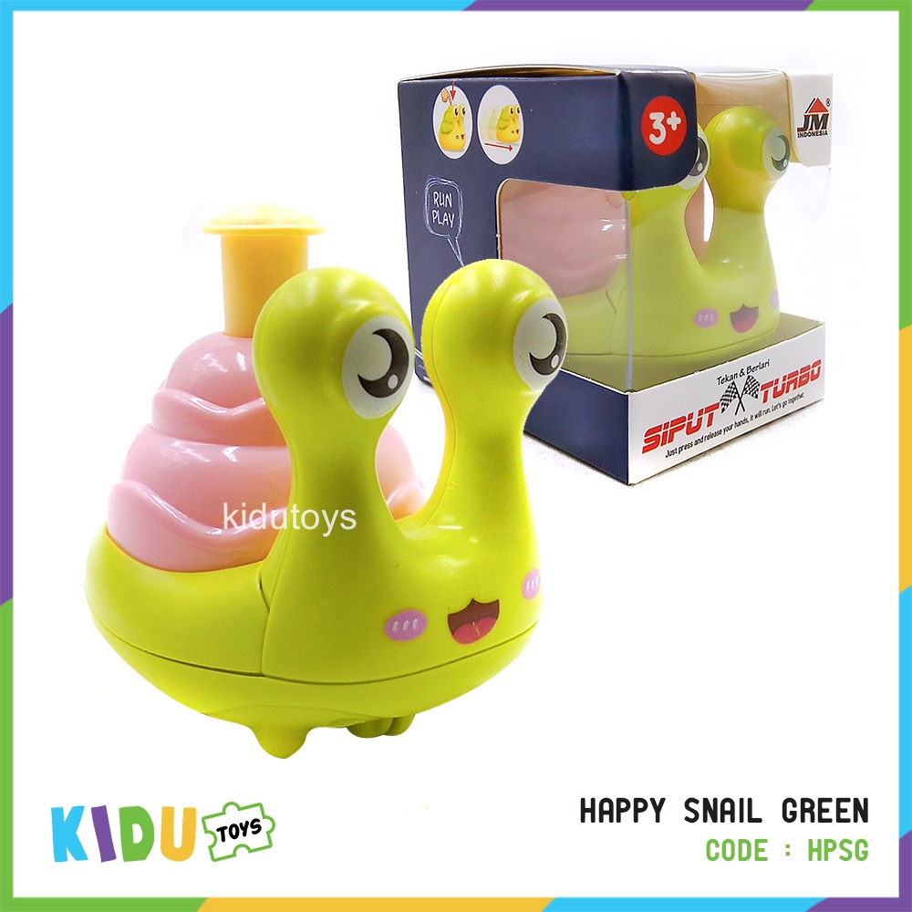 Mainan Anak Happy Snail Pink / Yellow / Green / Tosca Kidu Toys