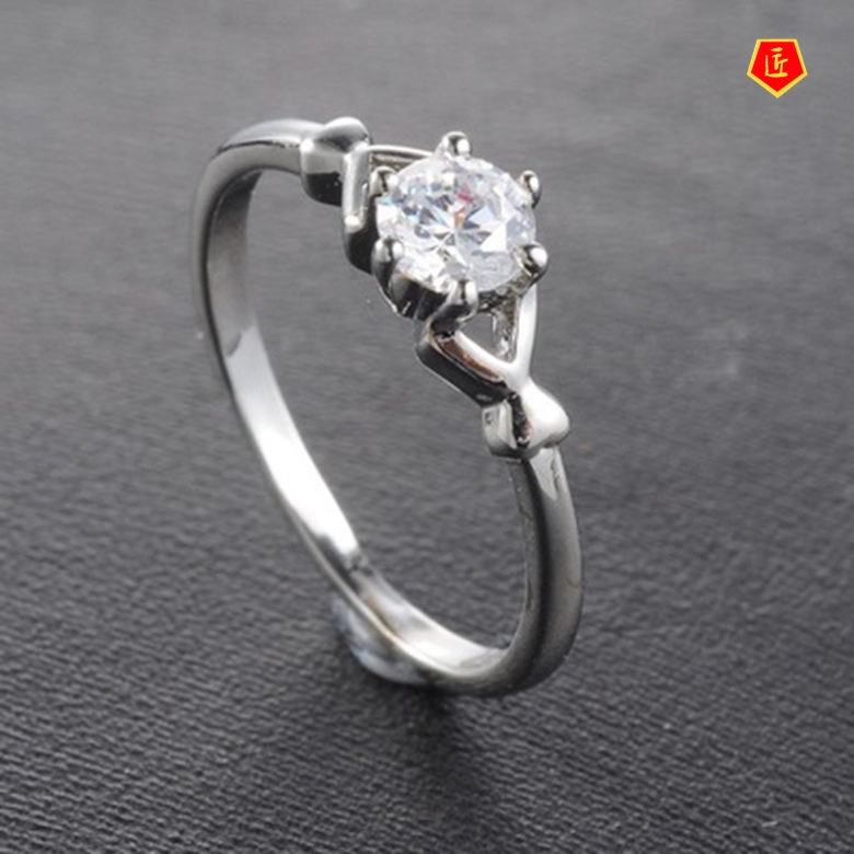 [Ready Stock]Fashion Simple 925 Silver Diamond Ring