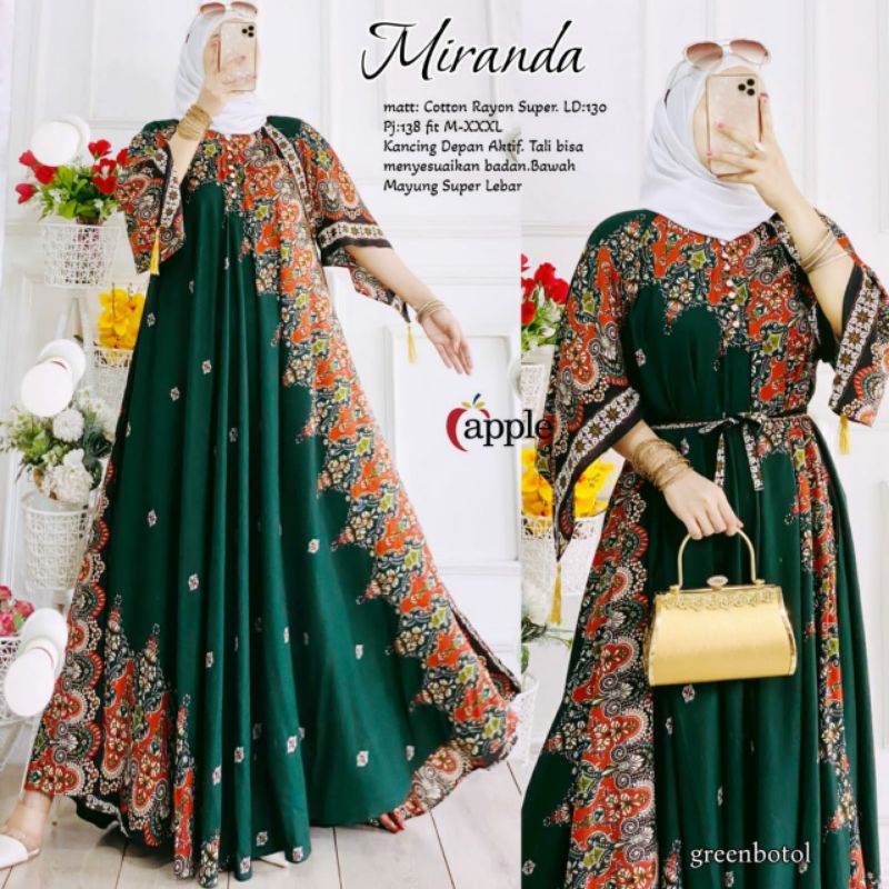 Miranda Maxy Ori Apple Pakaian Wanita Dress Gamis Surakarta Solo