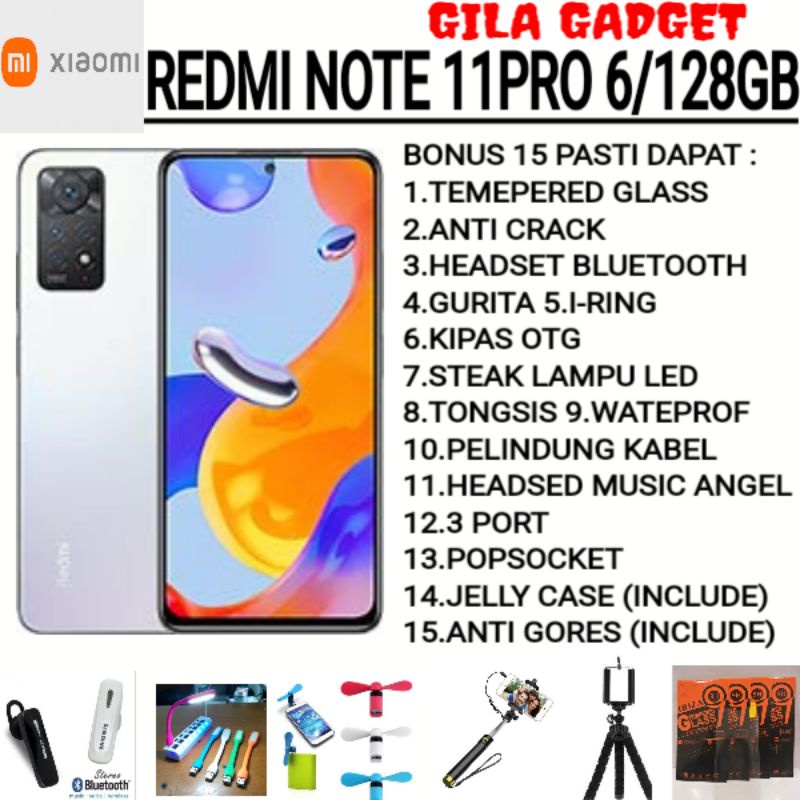 XIAOMI REDMI NOTE 11 PRO RAM 6/128 GB (NFC) GARANSI RESMI