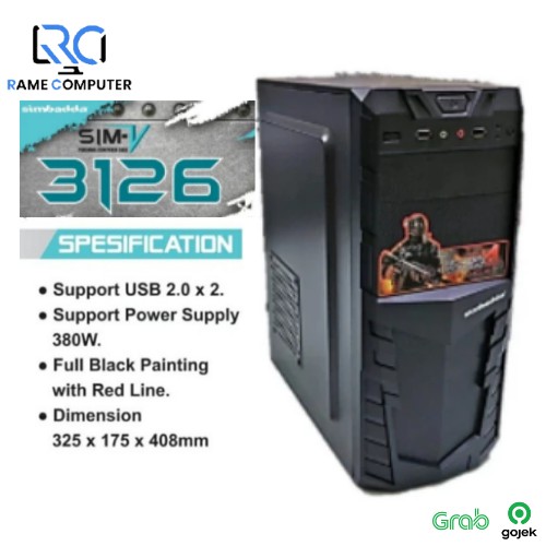 Casing SIMBADDA SIM V 3126 with PSU 380W / Simbadda Sim-V