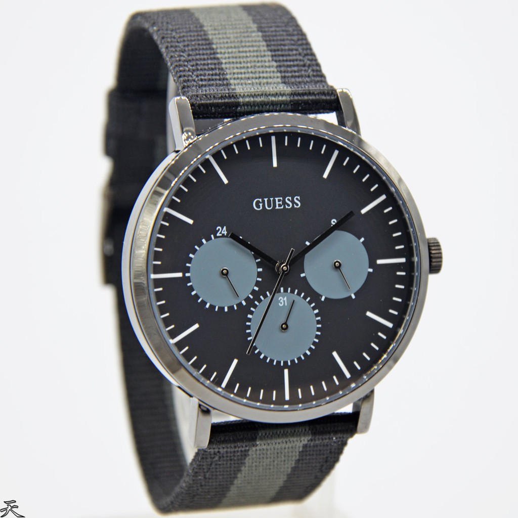 GUESS W1045G2 Slate - Jam Tangan Pria - Hitam