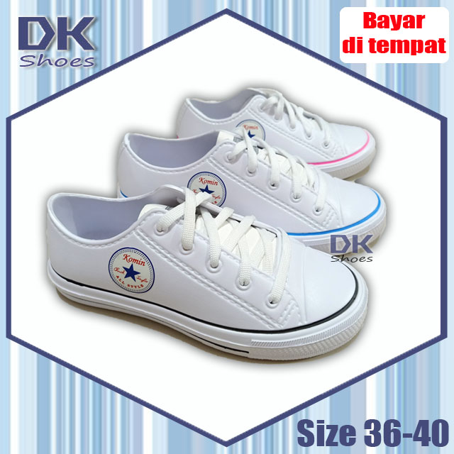 Sepatu Karet Komin 36-39 / Sepatu Wanita / Sepatu Sneakers Kets Putih Wanita