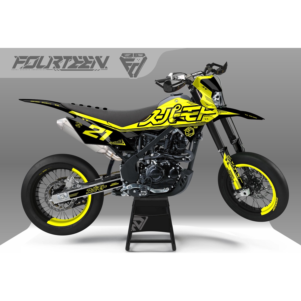 STIKER DECAL DTRACKER SUPERMOTO UNDERCOVER KUNING