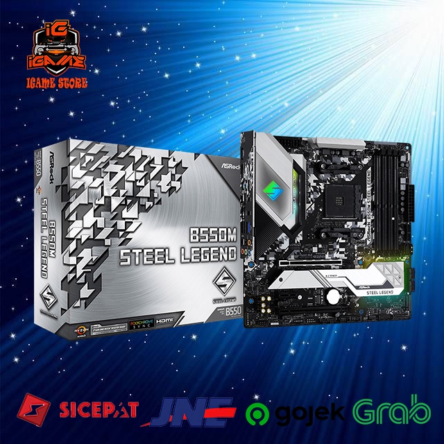 ASRock B550M Steel Legend AMD Ryzen (AM4, AMD B550, DDR4) NAMPOL GAN