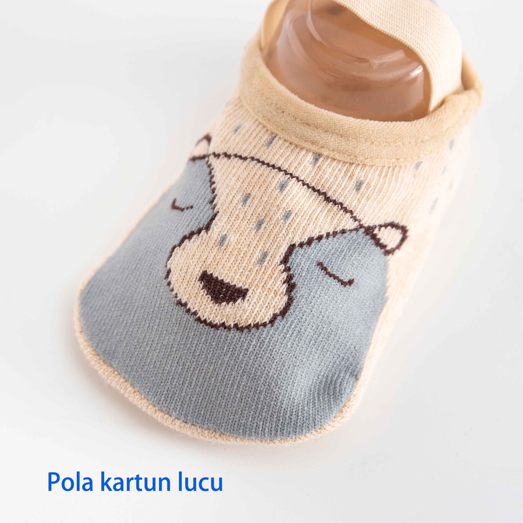 Kaos kaki bayi/Kaos kaki anti slip/Kaos kaki sepatu bayi/Kaos kaki anak anti slip/Kaos kaki anak bayi ankle dengan strap (B116-117)