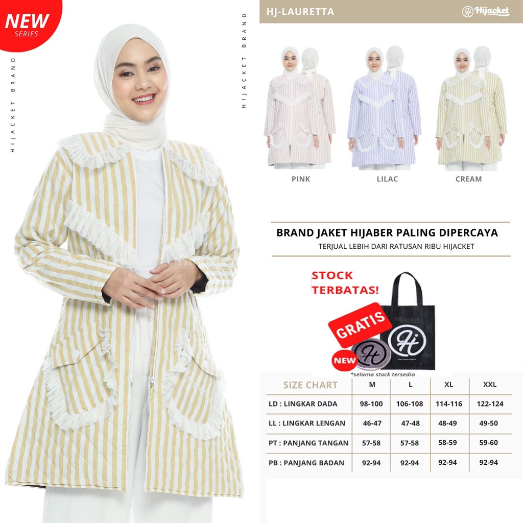 HIJACKET - Jaket Hijaber LAURETTA | Jaket Wanita Panjang | Outerwear For Hijaber