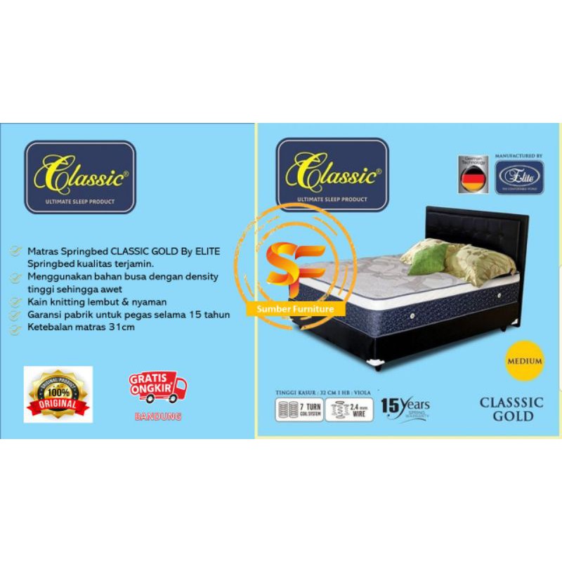 kasur busa classic gold royal uk 90