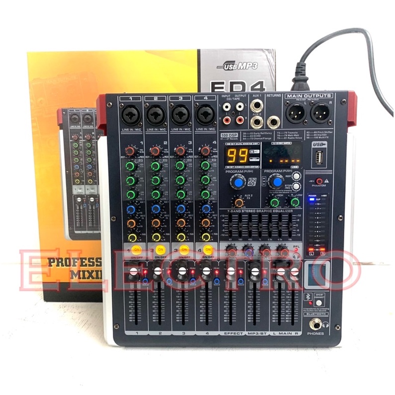 Jual power mixer black spider ED4 original 4channel Shopee