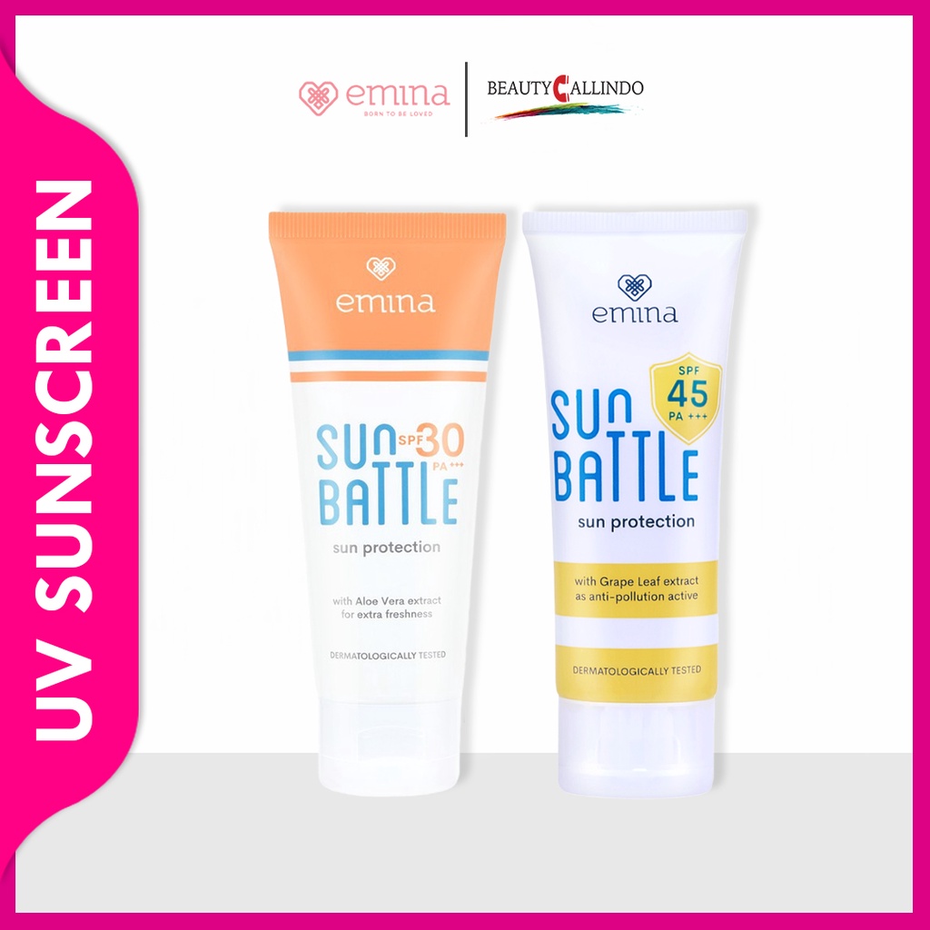 Emina Sun Battle Protection | Skinbuddy Sun Protection | Sunscreen Series | Sunblock | Tabir Surya