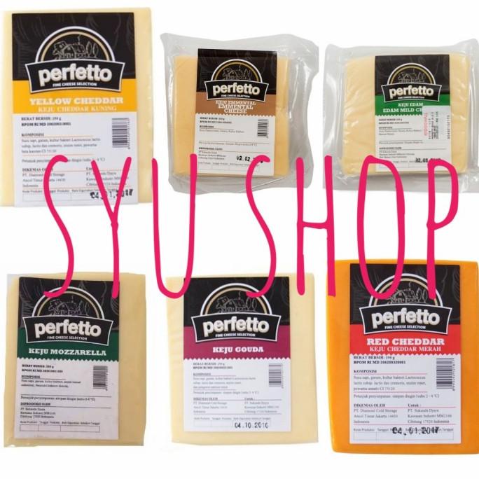 

Diskon Perfetto Keju mozarella emmental gouda edam yellow red cheddar 250 gr Diskon