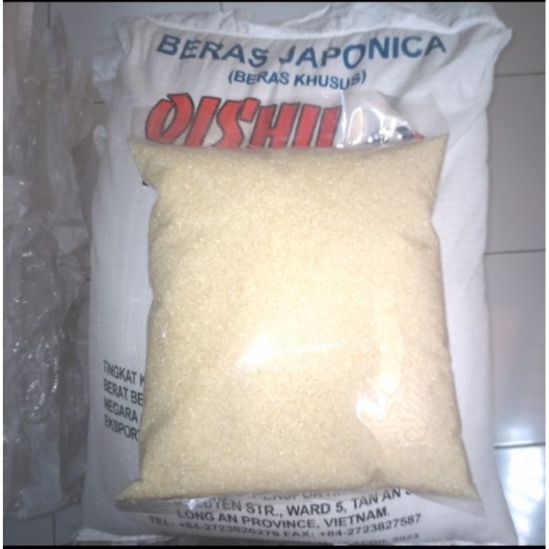 

Beras Japonica/Oishii Bento/Repack 5kg/Beras Pulen-Sushi-Onigiri