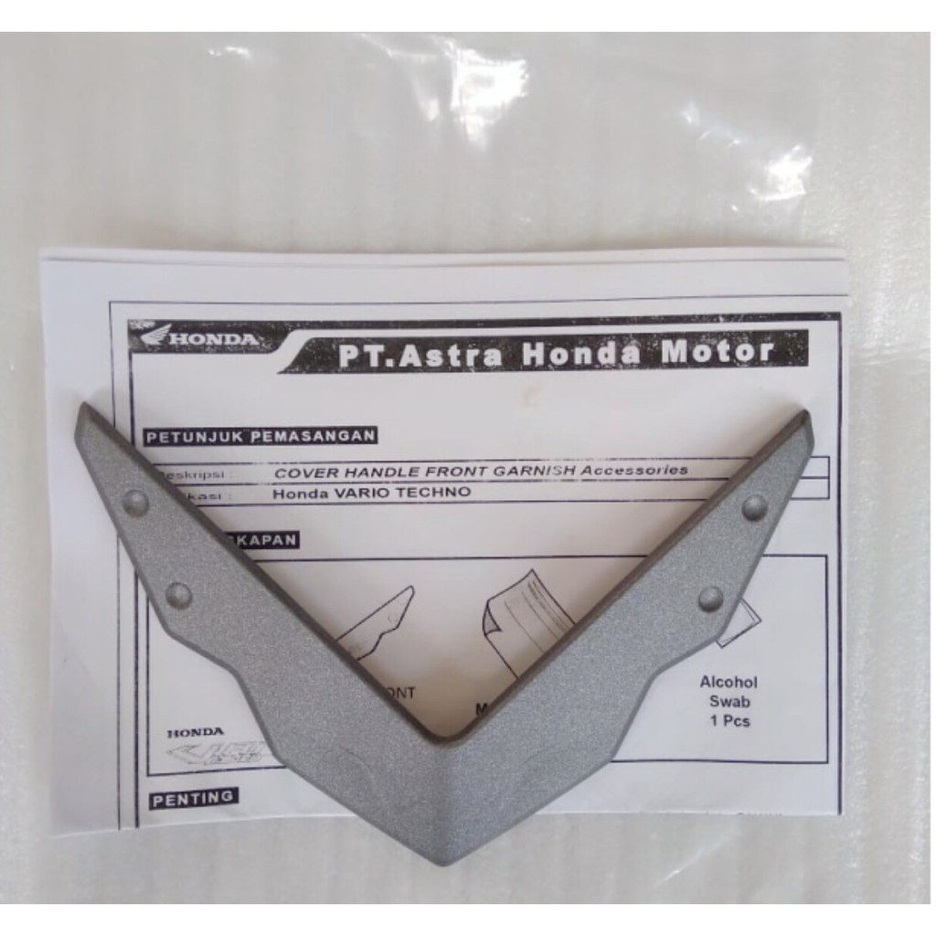 Garnish V Kecil Gun Metal Original Honda Vario 125/150 eSP Led Old K59/K60.