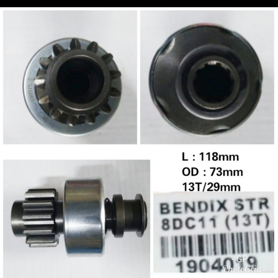 Bendix Starter Mitsubishi 8Dc11 Topi Bibir Gigi 13