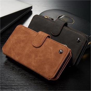 CaseMe Samsung S7 Edge Leather Wallet Case Premium With 13 Slot Card & Zipper slot