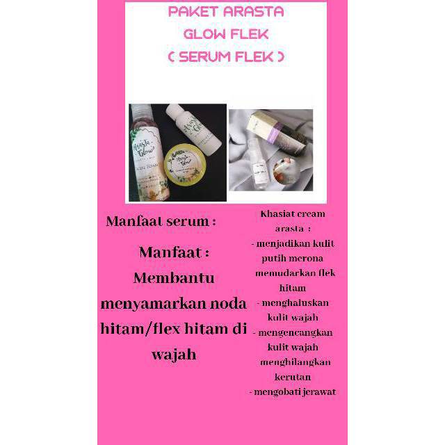 paket arasta glow flek / arasta glow flek