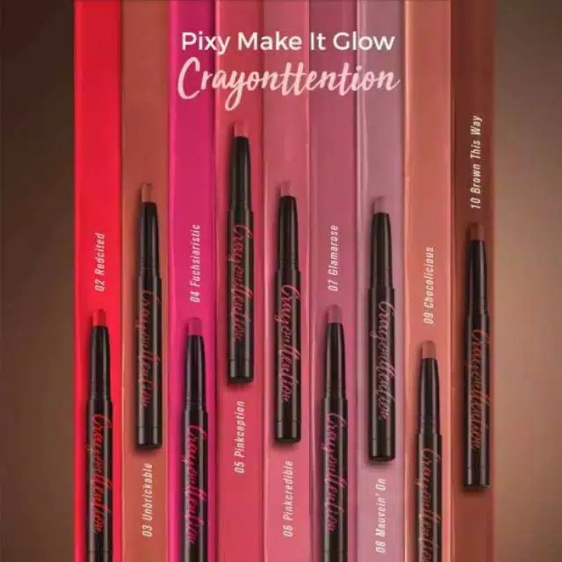 ❤️RARA❤️ORIGINAL Pixy Make It Glow Crayonttention Lipstick Lipstik Lip Crayon