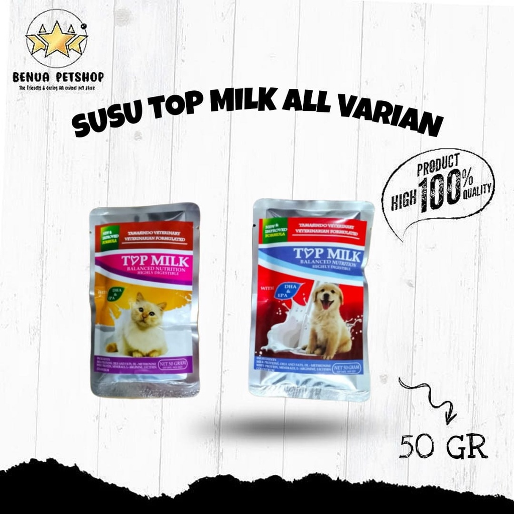 SUSU KUCING ATAU ANJING - TOP MILK ALL VARIAN 50 GR