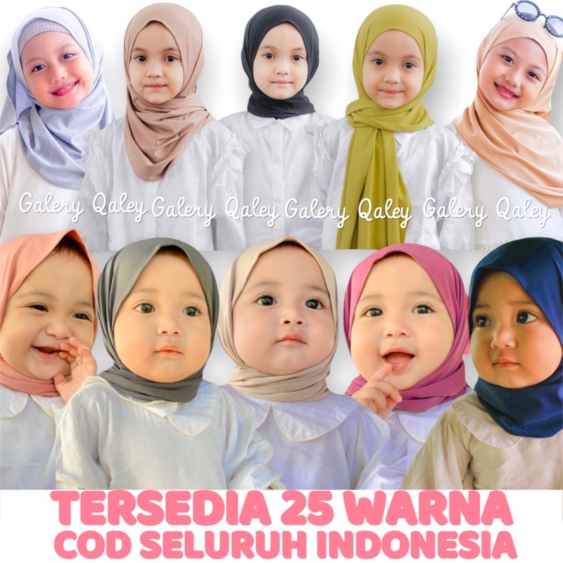 40+ WARNA PASHMINA INSTANT ANAK / PASTAN / PASMINA ANAK / PASHMINA BALITA / HIJAB INSTANT ANAK