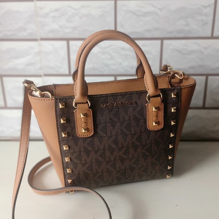 TAS MICHAEL KORS ORIGINAL - MICHAEL KORS SANDRINE SIGANTURE BROWN