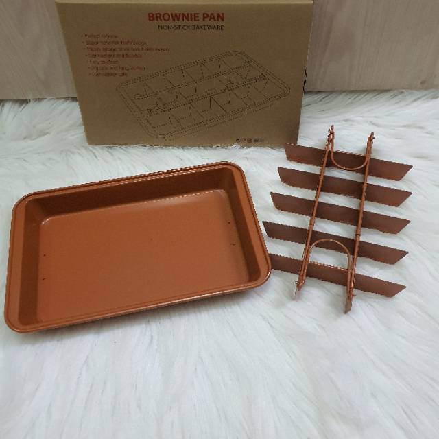 Premium brownie pan /loyang sekat anti lengket bongpas / tanpa sambungan