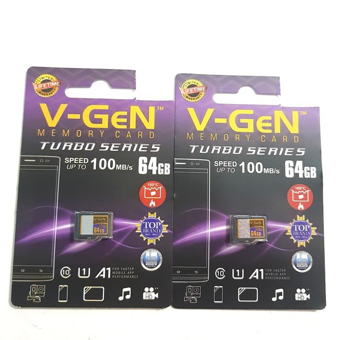 MICRO SD 64GB MEMORY CARD 64GB VGEN ORIGINAL CLASS 10 100 MBPS SD CARD