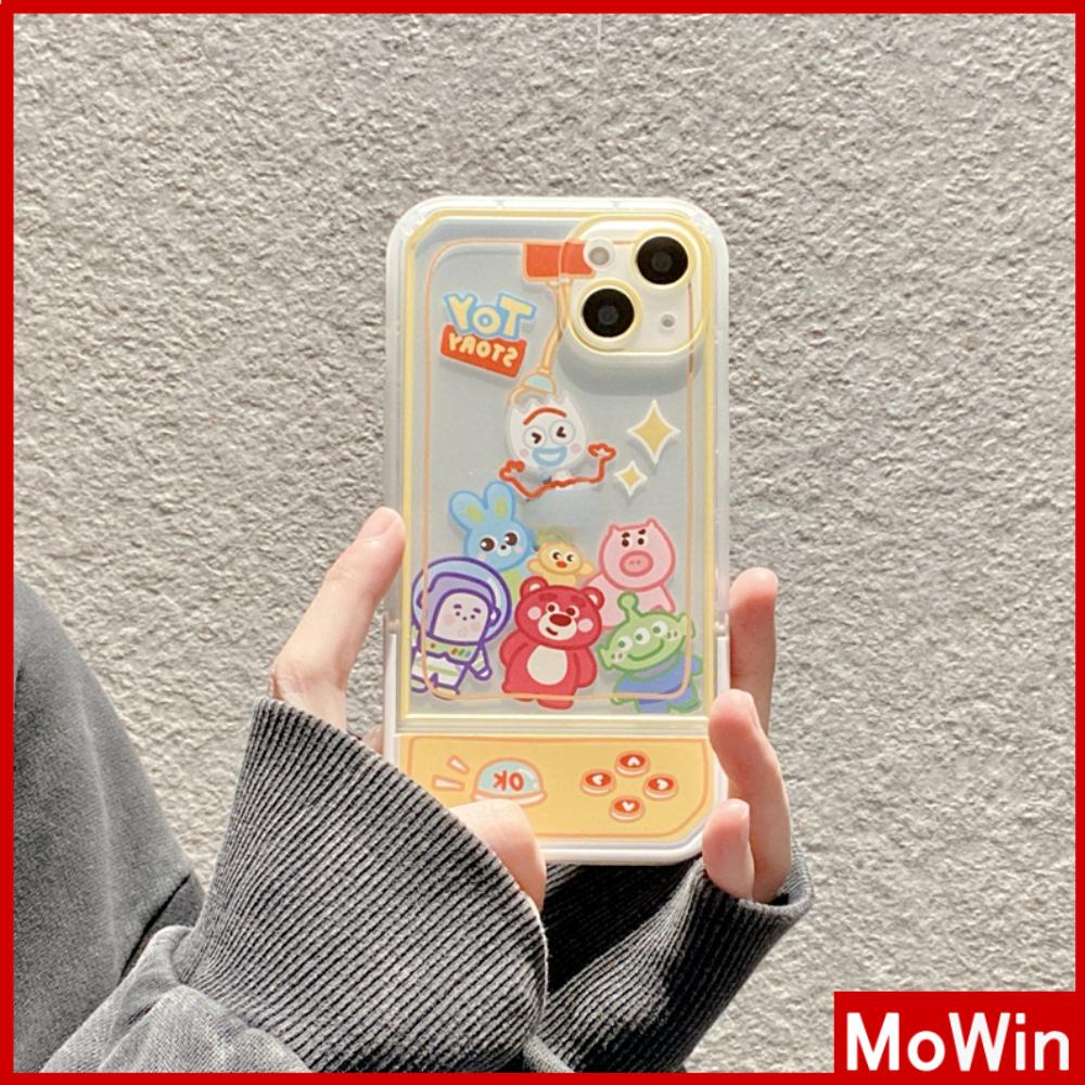 iPhone Case Silicone Soft Case Clear Case Folding Stand Airbag Shockproof Protection Camera Claw Machine Cartoon Cute Compatible For iPhone 11 13 Pro Max 12 Pro Max 7Plus xr