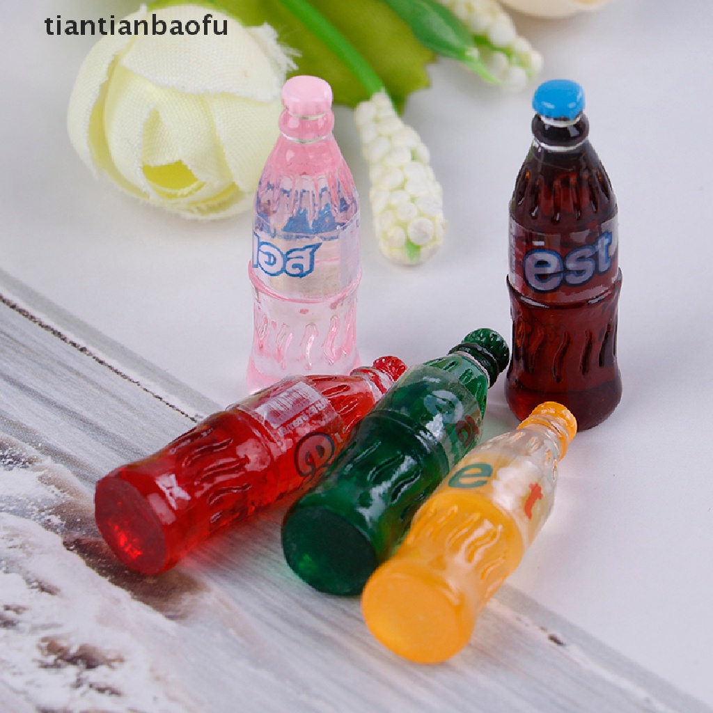 (tiantianbaofu) 5pcs / Set Mainan Miniatur Minuman / Makanan Skala 1: 12 Untuk Dekorasi Rumah Boneka