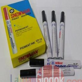 

(COD) SPIDOL PERMANENT PAINT MARKER SNOWMAN HITAM Isi 12 PCS TERBATAS Kode 627