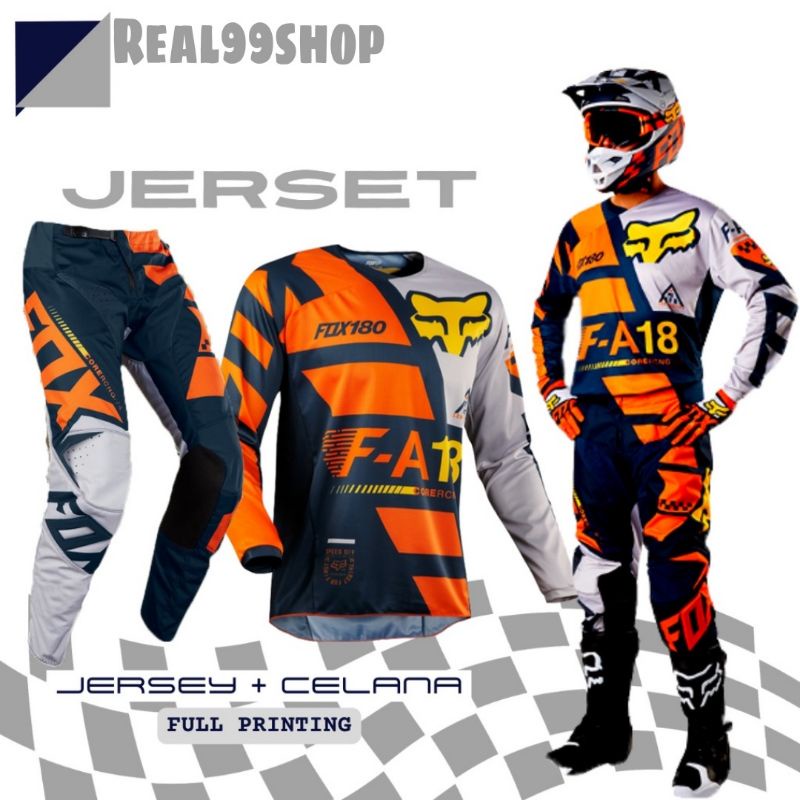 Setelan Baju jersey motocross set celana cross trail adventure Trabas